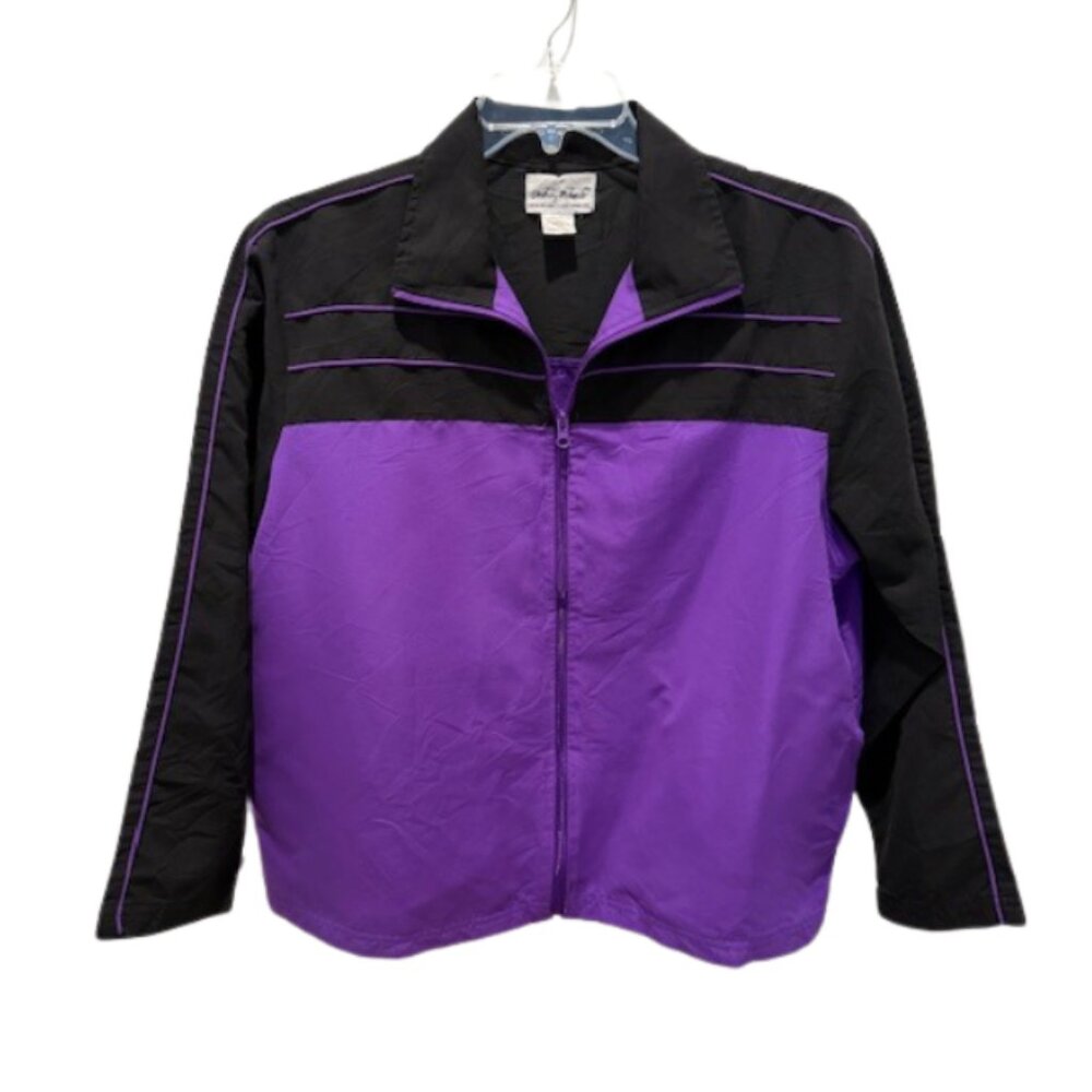 Anthony Richards Women’s Jacket L – Purple & Black Zip-Up